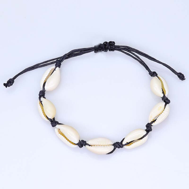 Shell Braided Bracelet Hawaiian Style Beach Necklace