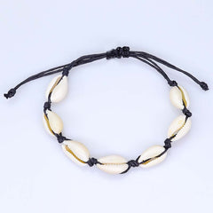 Shell Braided Bracelet Hawaiian Style Beach Necklace