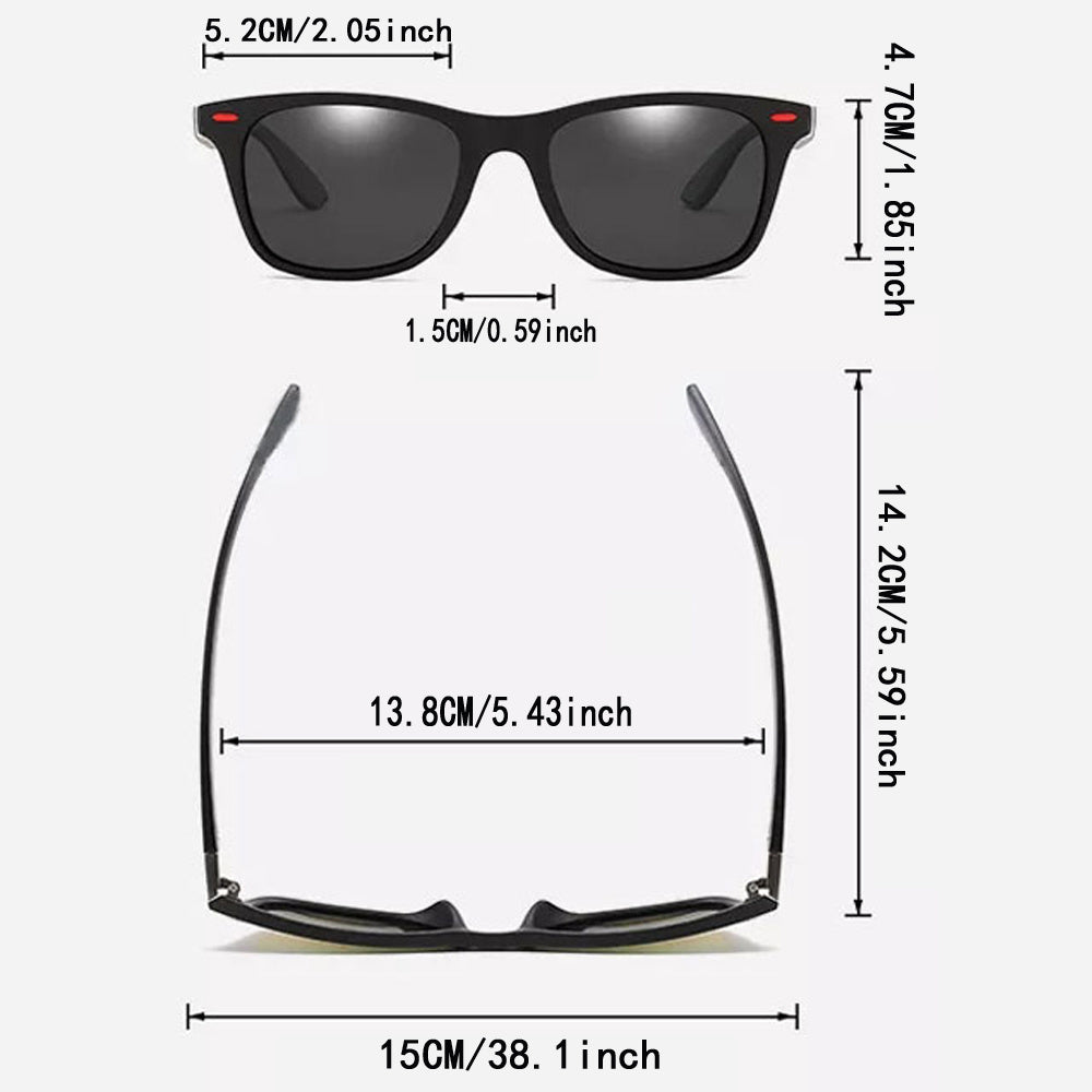 Polarized Sunglasses Men Women Oversized Glasses with Case