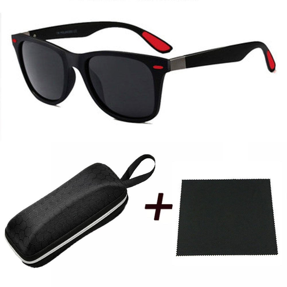 Polarized Sunglasses Men Women Oversized Glasses with Case
