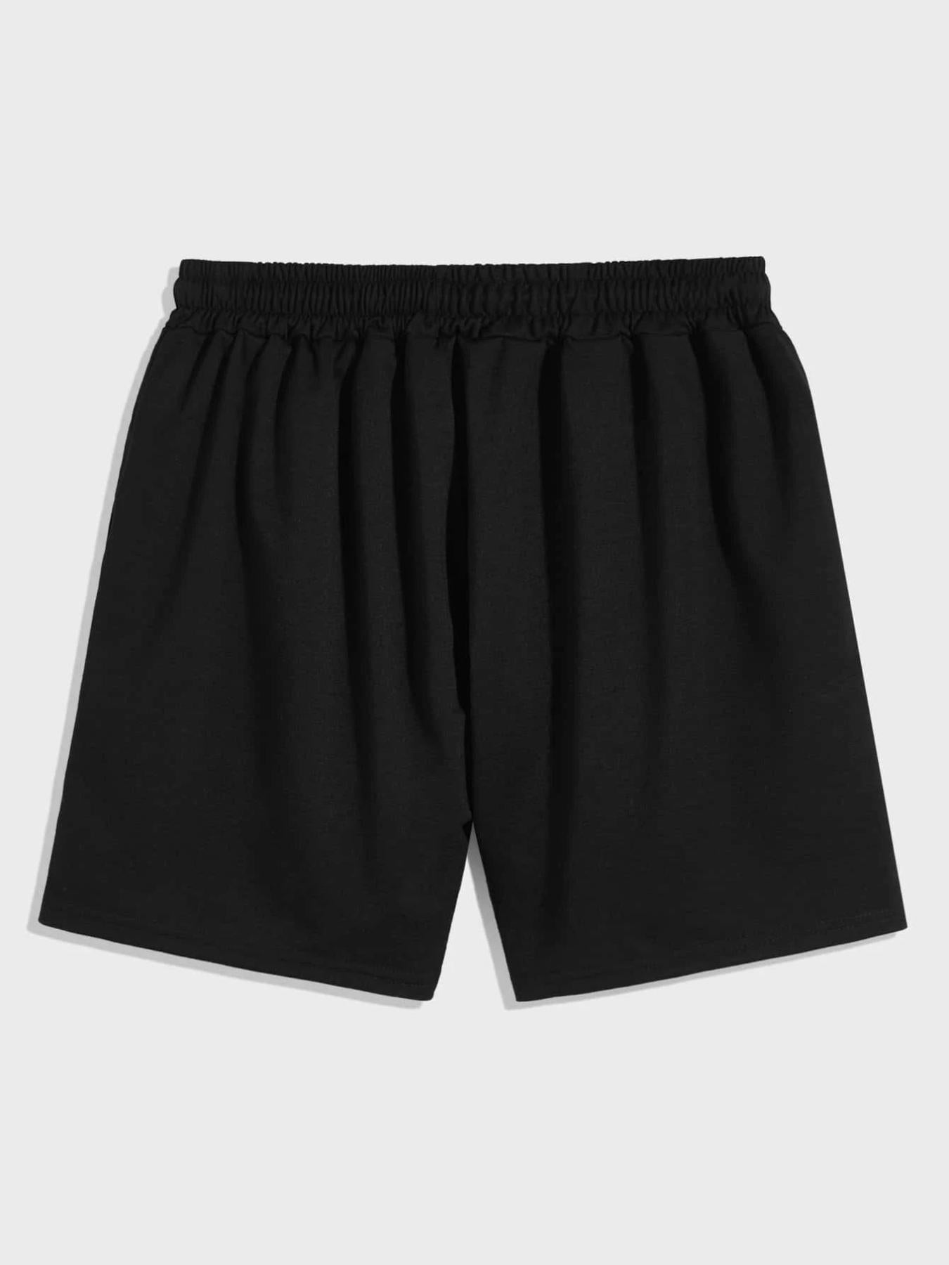 Men's Comfy Drawstring Shorts Solid Stretch Elastic Waist Summer