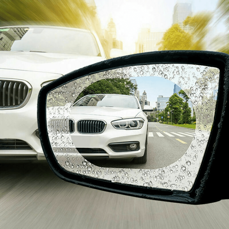 2 Pcs Rainproof Car Mirror Sticker Anti-fog Film Shield