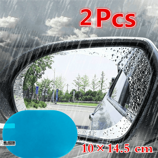 2 Pcs Rainproof Car Mirror Sticker Anti-fog Film Shield