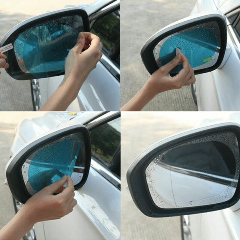 2 Pcs Rainproof Car Mirror Sticker Anti-fog Film Shield