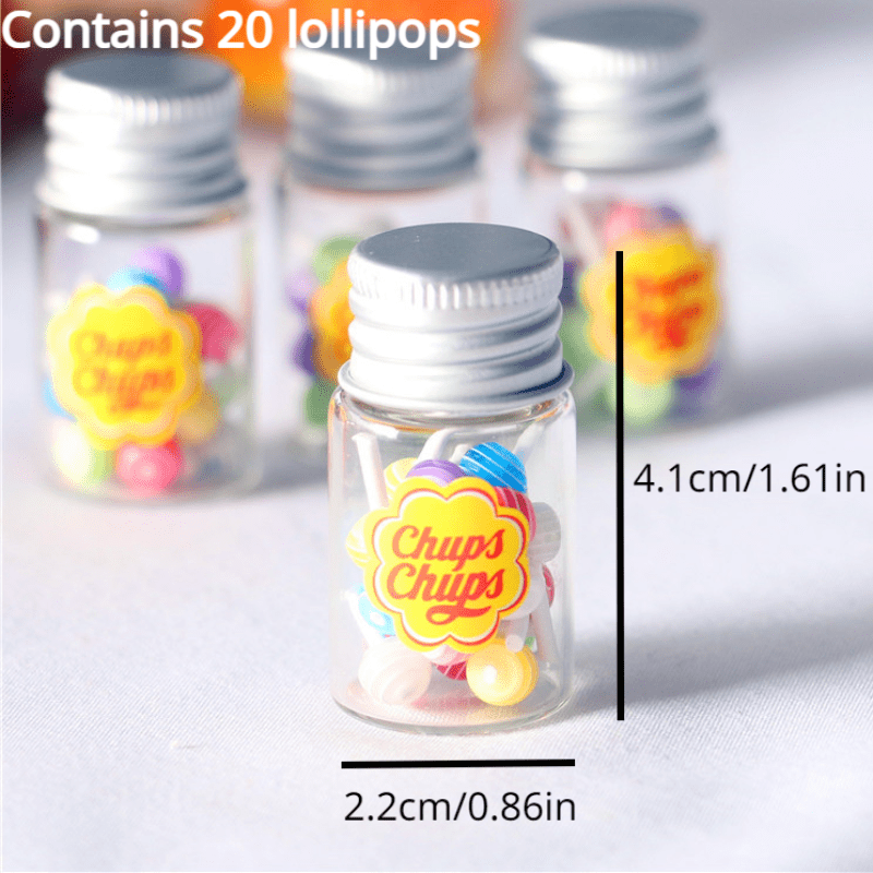 Dollhouse Kitchen Food DIY Play Props 15pcs for Kids Lollipops Cans & More
