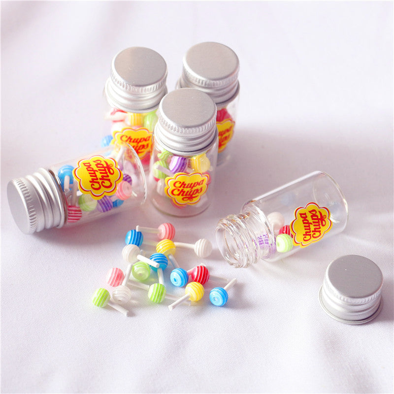 Dollhouse Kitchen Food DIY Play Props 15pcs for Kids Lollipops Cans & More