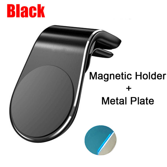 Magnetic L Type Universal Phone Holder In Car Phone Stand Clip For Mount Car