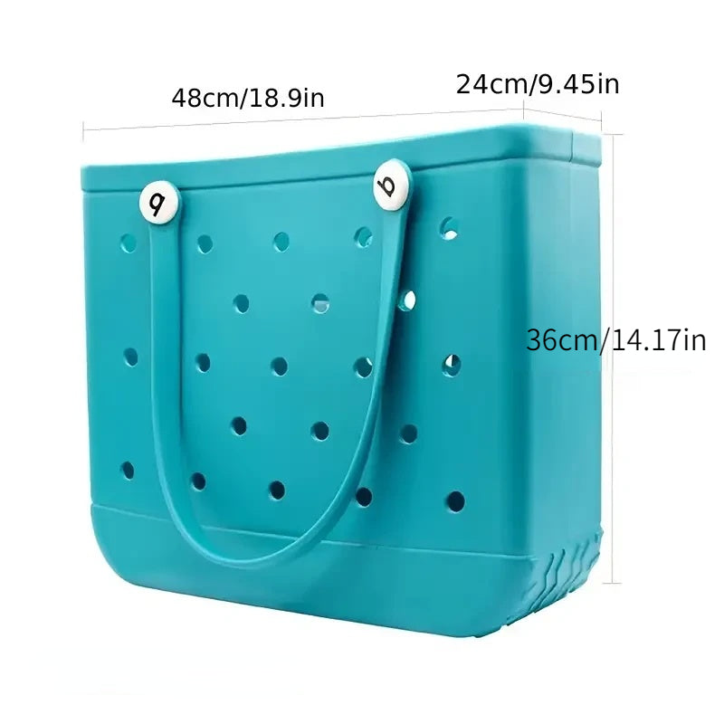 Large Capacity Beach Storage Bag Solid Shoulder Bag Portable Toiletry