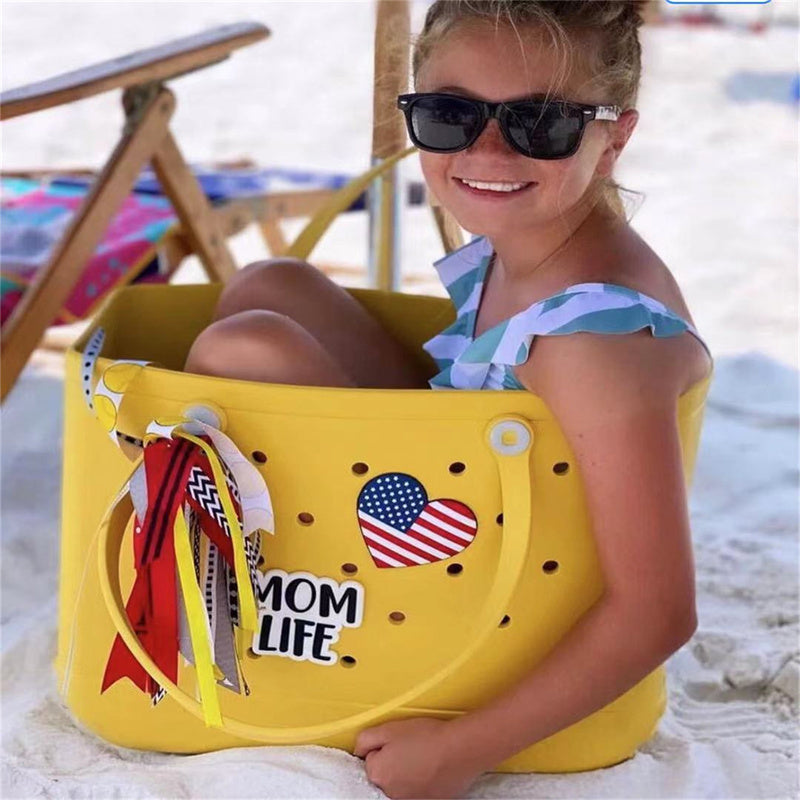 Large Capacity Beach Storage Bag Solid Shoulder Bag Portable Toiletry