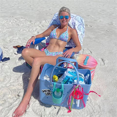 Large Capacity Beach Storage Bag Solid Shoulder Bag Portable Toiletry