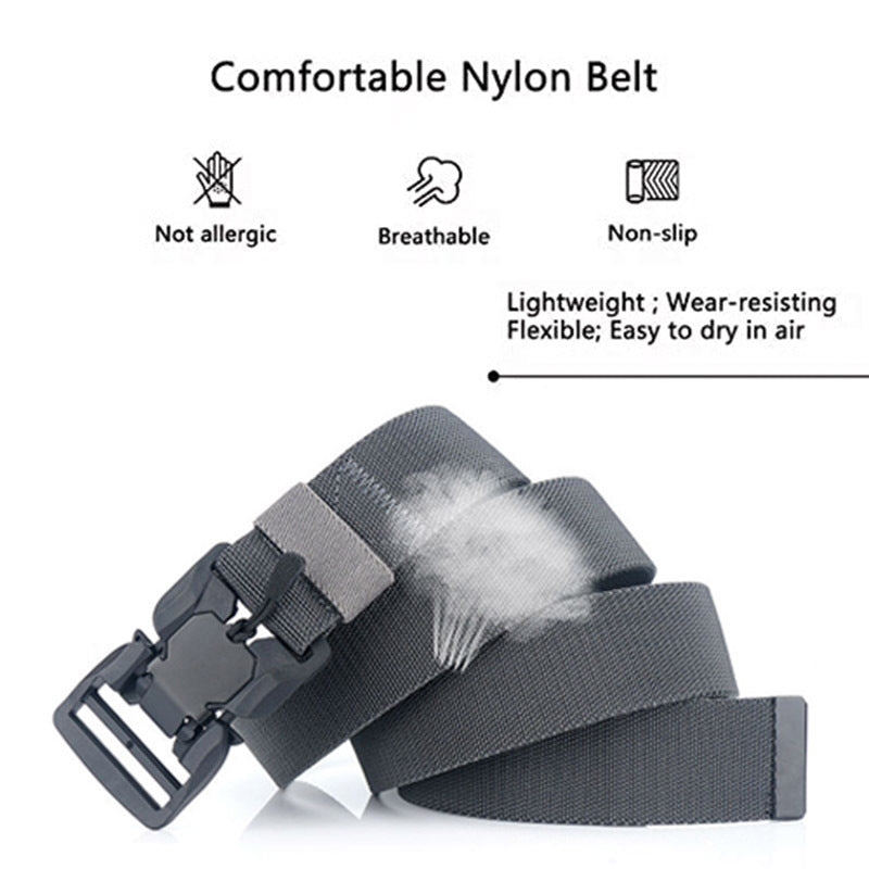 Men's Tactical Belt Quick Release Magnetic Buckle