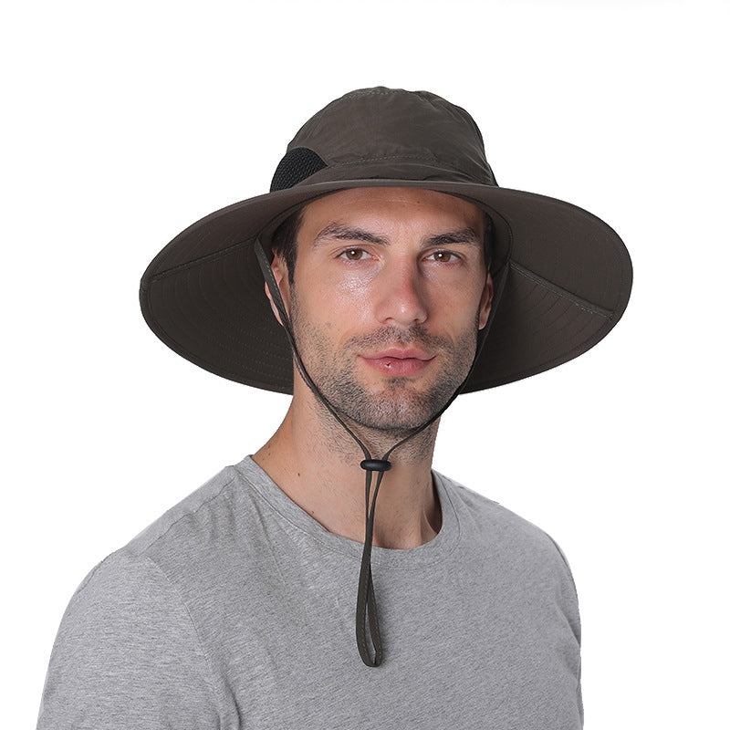 Men's Wide Brim Bucket Hat for Hiking Safari