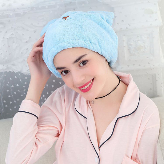 Animal Cartoon Hair Drying Cap Quick Drying Turban