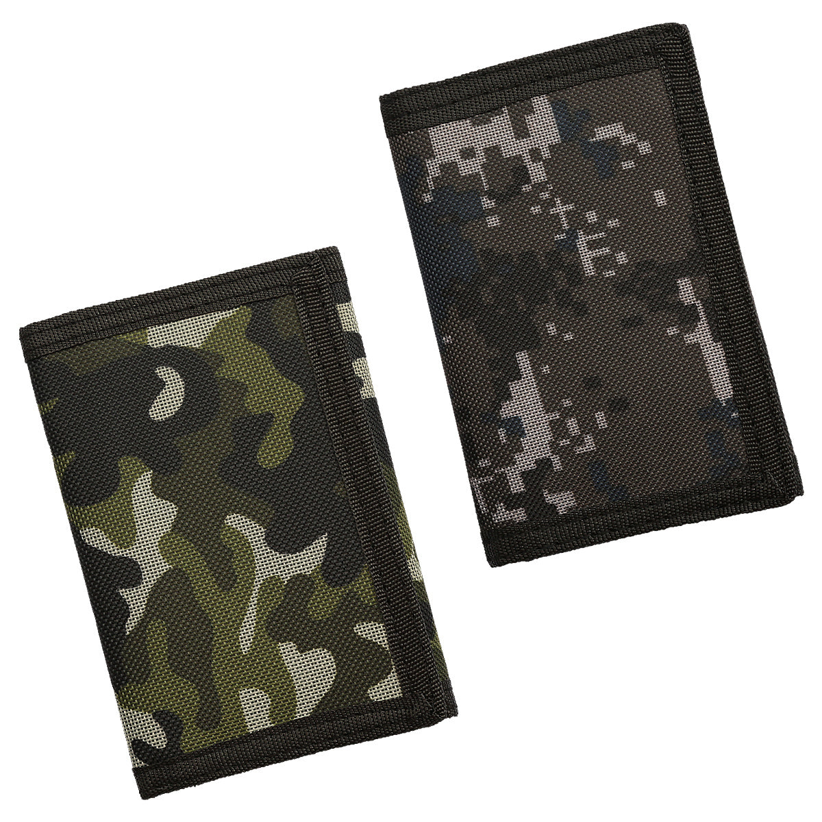 Canvas Camo Wallet Trifold Coin Purse Zip Pocket Men Boys