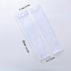Elastic Ice Sleeve Sunscreen Fingerless Gloves for Outdoor