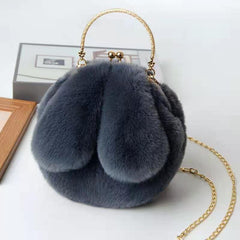 Rabbit Ear Makeup Bag with Chain - Stylish Crossbody Sling Bag