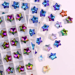 Star Pendants Austria Crystal Beads Rhinestone Charms Glass Stones
