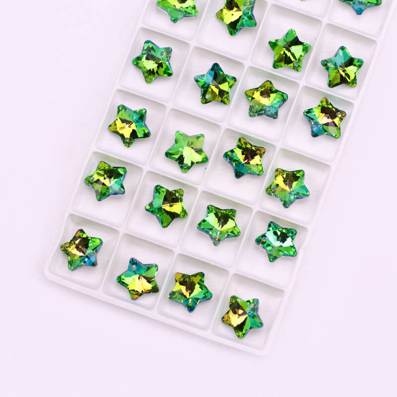 Star Pendants Austria Crystal Beads Rhinestone Charms Glass Stones