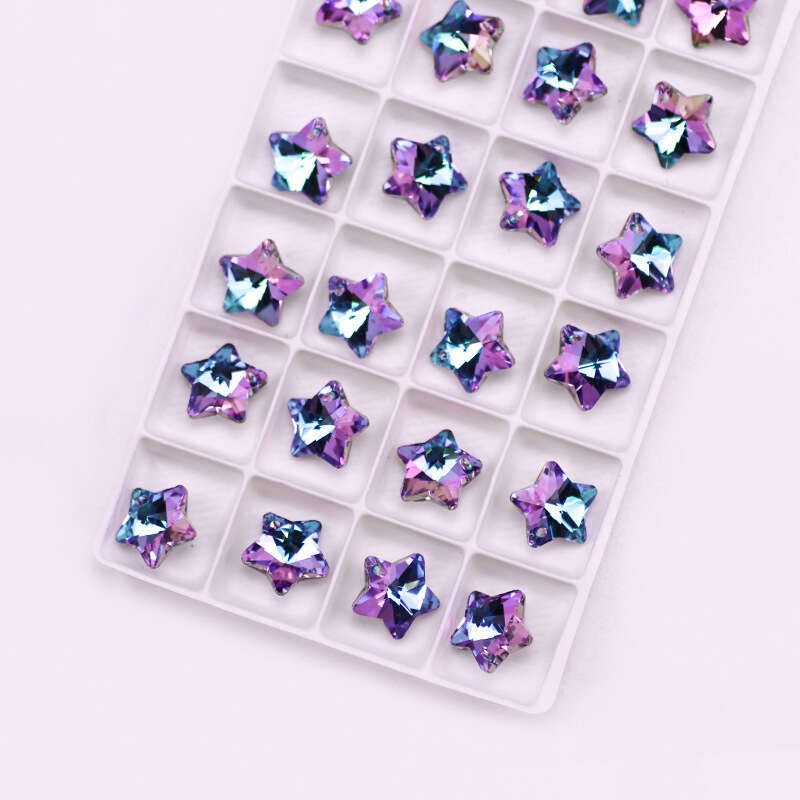 Star Pendants Austria Crystal Beads Rhinestone Charms Glass Stones