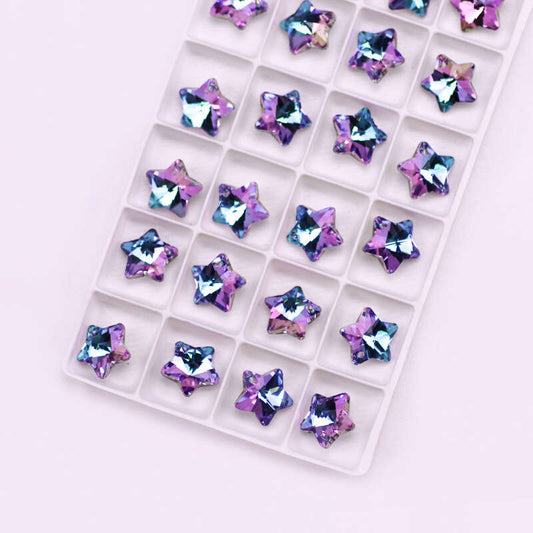 Star Pendants Austria Crystal Beads Rhinestone Charms Glass Stones
