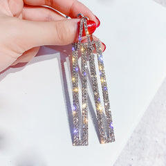 Rhinestone Claw Chain Drop Earrings for Women Dating Gift