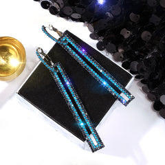 Rhinestone Claw Chain Drop Earrings for Women Dating Gift