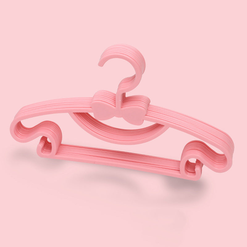10pcs Portable Kid Clothes Hangers Bow knot Clothes Drying Rack