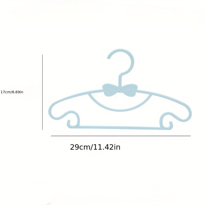 10pcs Portable Kid Clothes Hangers Bow knot Clothes Drying Rack