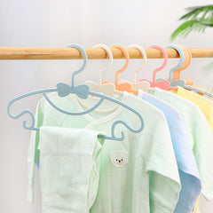 10pcs Portable Kid Clothes Hangers Bow knot Clothes Drying Rack