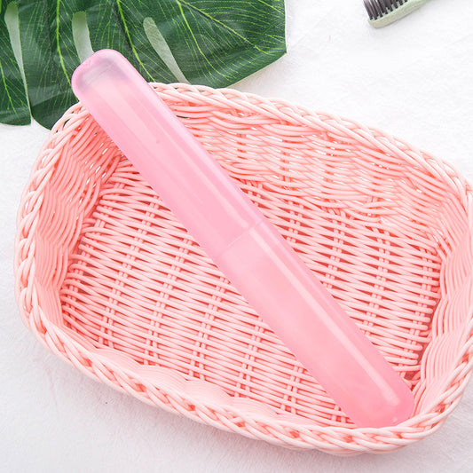 2pcs Travel Toothbrush Holder Case Boxes Tube Toothbrush Storage Box