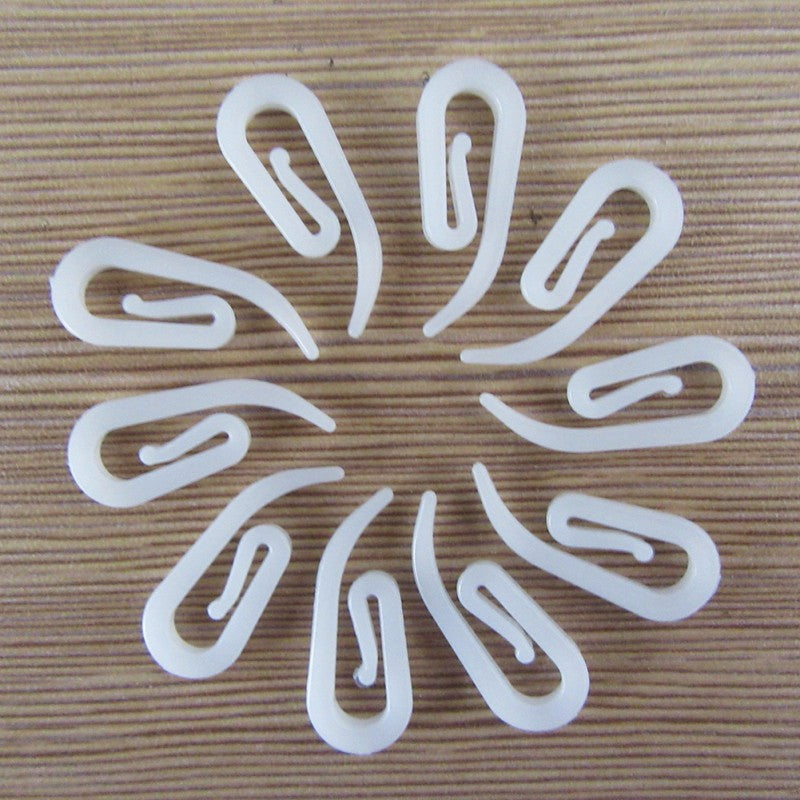 50pcs 6 Shape Curtain Hooks Window Hanger Curtain Poles Tracks Plastic Hooks