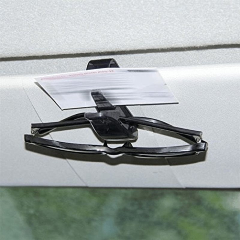 2pcs Car Sun Visor Glasses Clip Storage Holder