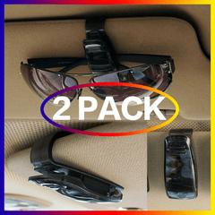 2pcs Car Sun Visor Glasses Clip Storage Holder