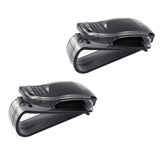 2pcs Car Sun Visor Glasses Clip Storage Holder