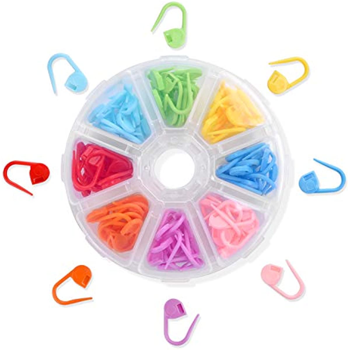 80pcs Plastic Locking Counter Needle Clip Crochet Pin Set