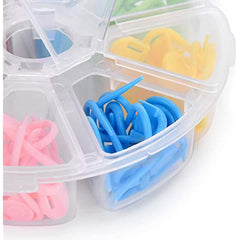 80pcs Plastic Locking Counter Needle Clip Crochet Pin Set