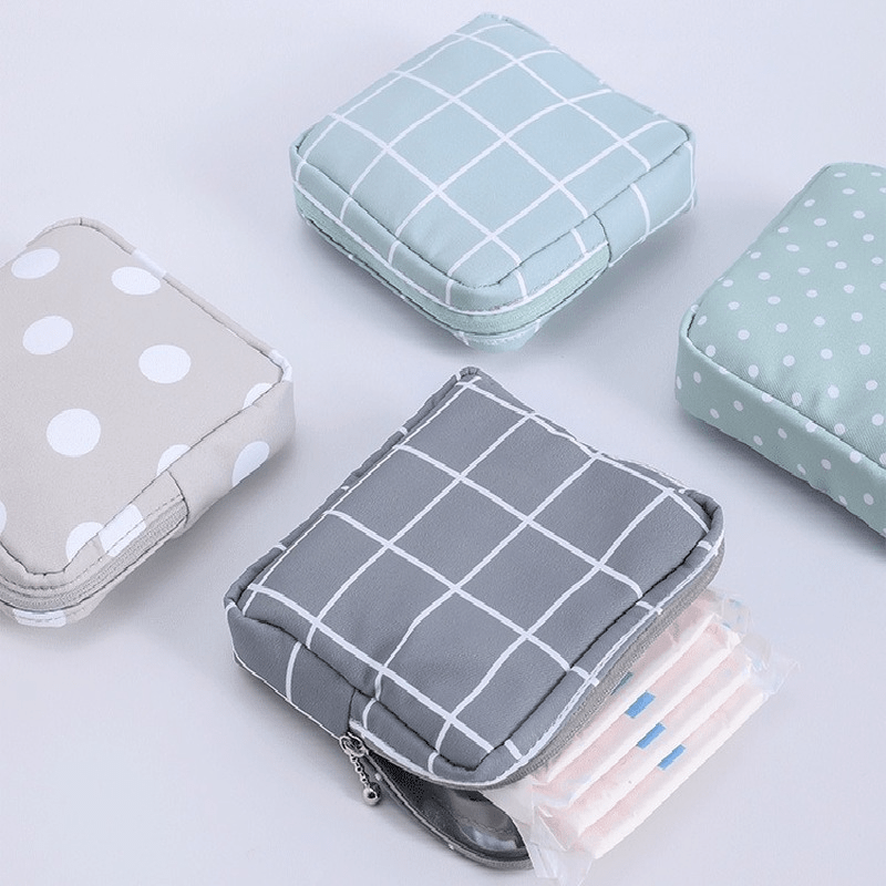 Portable Tampon Pouch Sanitary Napkin Storage Bag for Women and Teens