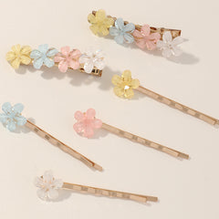 6pcs Jelly Flower Hair Pin for Women Girls Hair Clip