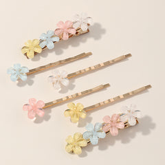6pcs Jelly Flower Hair Pin for Women Girls Hair Clip