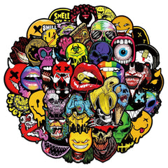 30pcs Horror Doodle Stickers for Laptop Motorcycle