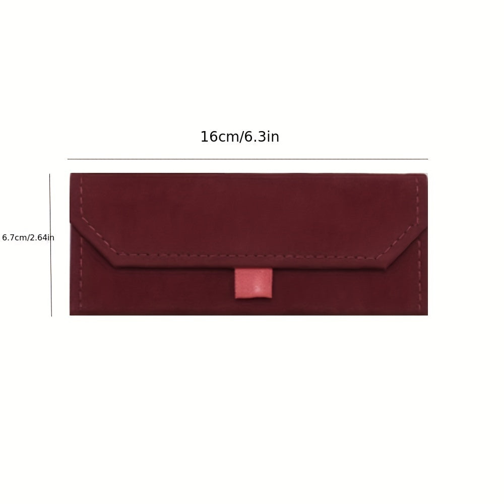 Velvet Magnetic Triangle Glasses Case Stitch Detail Sunglasses Storage Box
