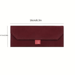 Velvet Magnetic Triangle Glasses Case Stitch Detail Sunglasses Storage Box