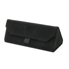 Velvet Magnetic Triangle Glasses Case Stitch Detail Sunglasses Storage Box