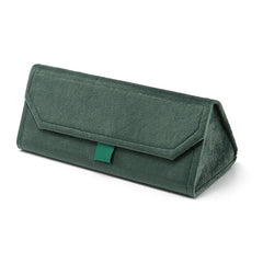 Velvet Magnetic Triangle Glasses Case Stitch Detail Sunglasses Storage Box
