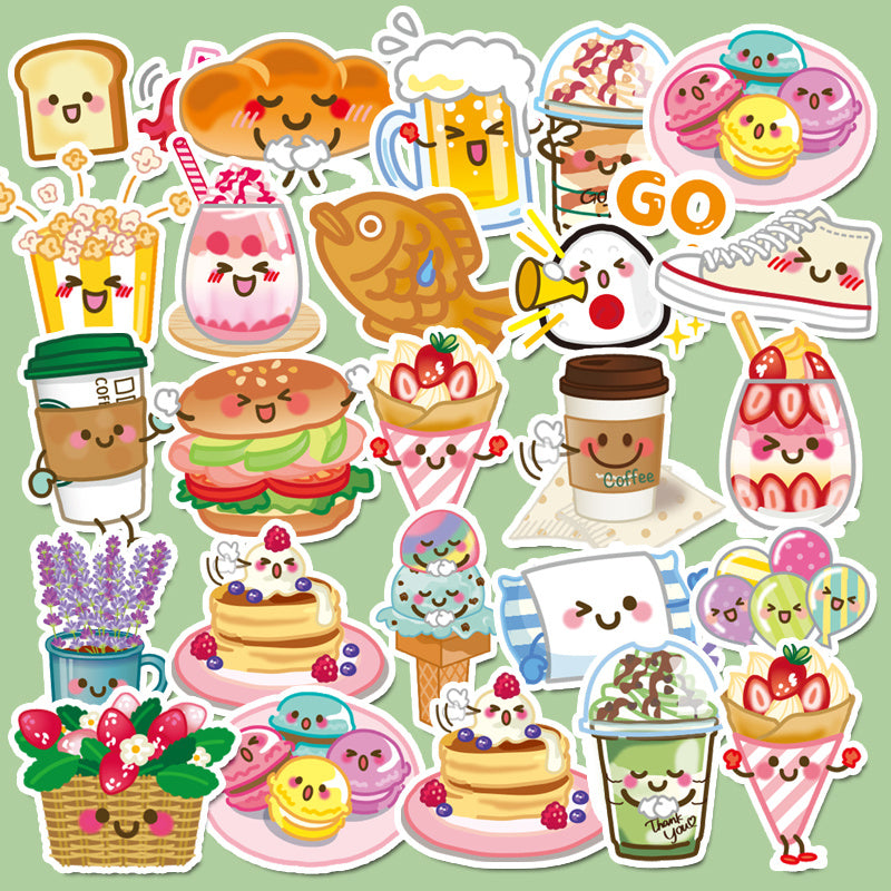 44 Pet Themed Food Stickers for DIY Stationery