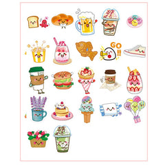 44 Pet Themed Food Stickers for DIY Stationery