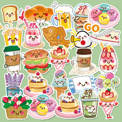44 Pet Themed Food Stickers for DIY Stationery