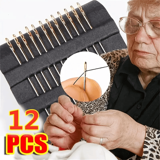 12pcs Side Hole Needles Easy Threading Needle Sewing Needle