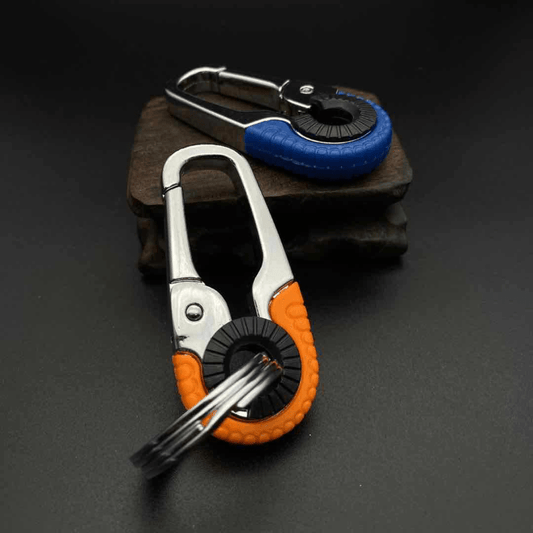 Stainless Steel Carabiner Keychain for Climbing Fishing