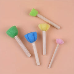 Foam Sponge Brush Set 5 Pieces for Art Painting Supplies